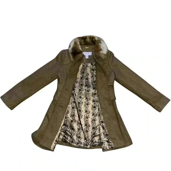 Tan peacoat Jessica Simpson size medium 10/12 faux fur
NWT - Picture 6 of 13